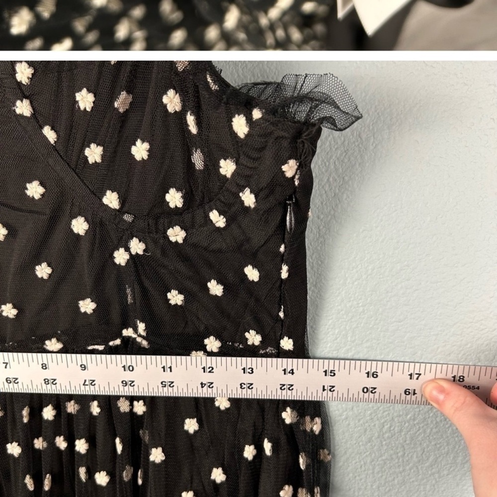 Zara Black Dress with White Floral Accents - Picture 8 of 9